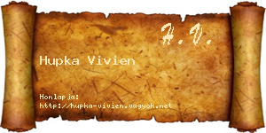 Hupka Vivien névjegykártya